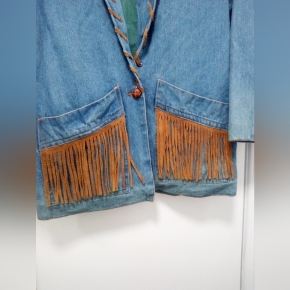 Vintage Atlantic Beach Leather Coat Works Fridge Jacket & Skirt Sz 10 - Picture 2 of 12